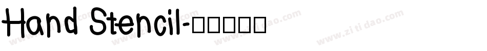 Hand Stencil字体转换